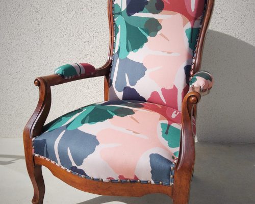 Fauteuil Voltaire Atelier SEDENTaire Tapissier Sellier SEVERAC D' AVEYRON LOZERE réfection THEVENON