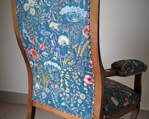 Fauteuil Voltaire Tissu THEVENON SEDENTaire Tapissier SEVERAC AVEYRON LOZERE
