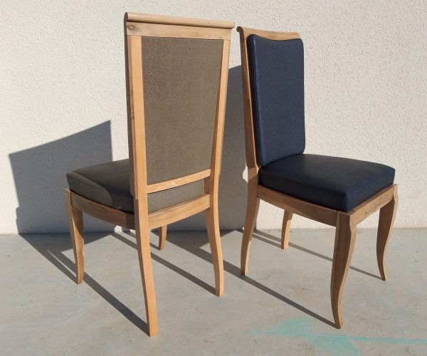 Chaises salle à manger Simili cuir skai restauration réfection SEDENTaire artisan Tapissier décorateur Aveyron Lozère Cantal Tarn