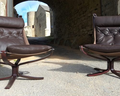 Fauteuil design contemporain Falcon cuir